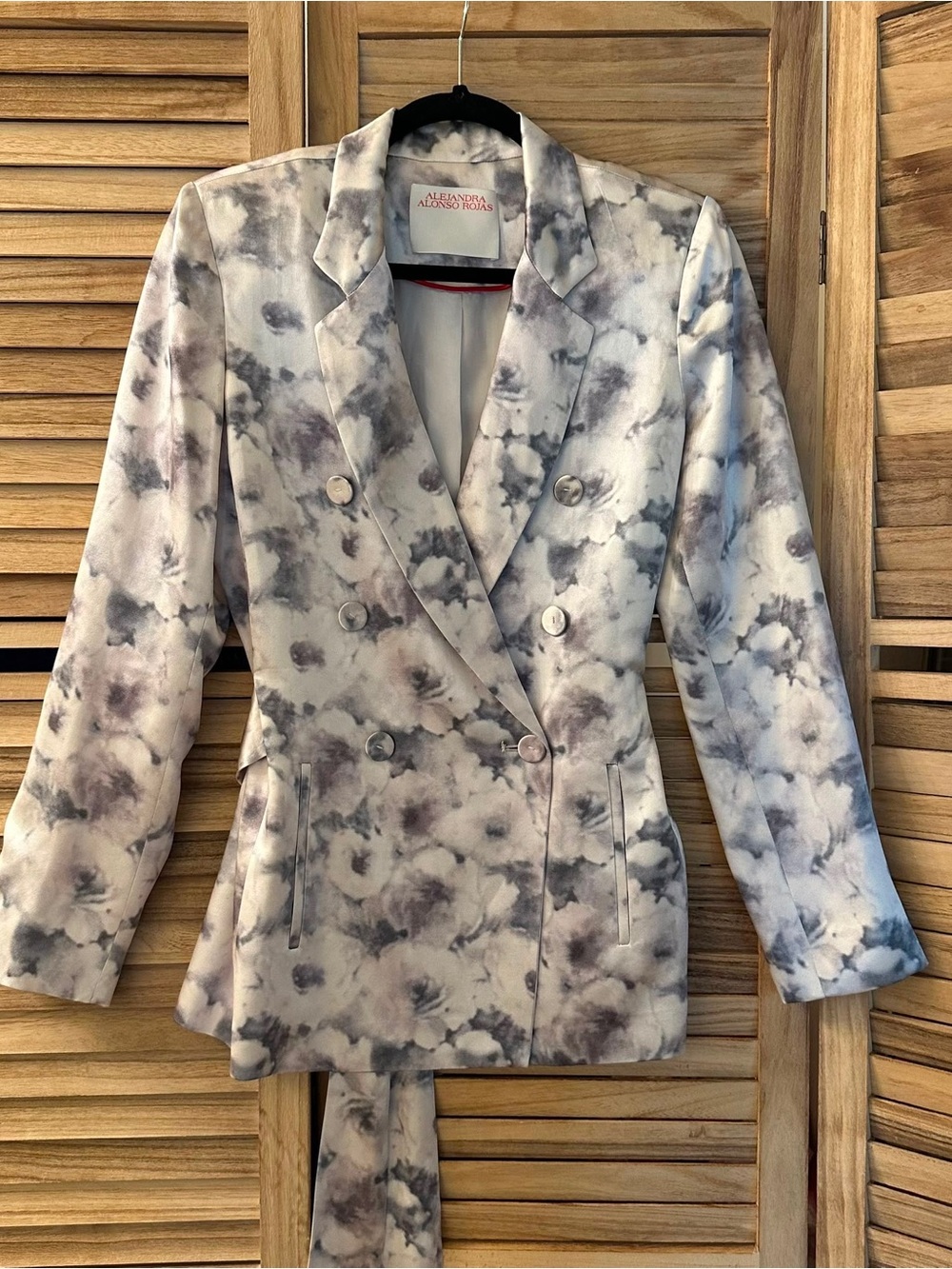 Alejandra Alonso Rojas Silk double-breasted Blazer size 6